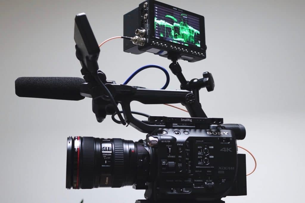 video camera with monitor