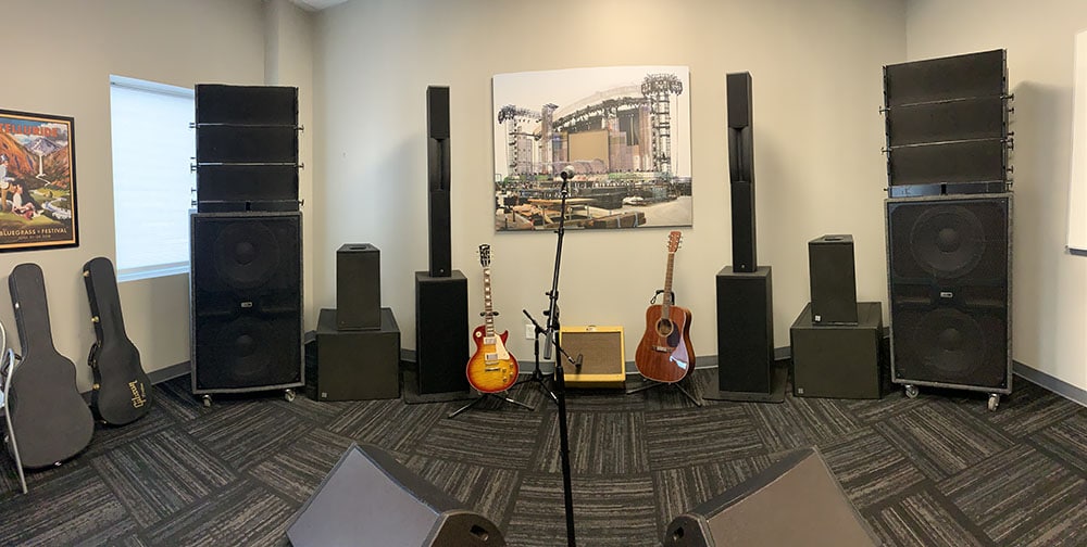 Guitars getting ready to be recorded