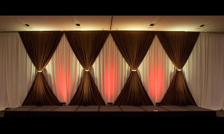 stage with drapes